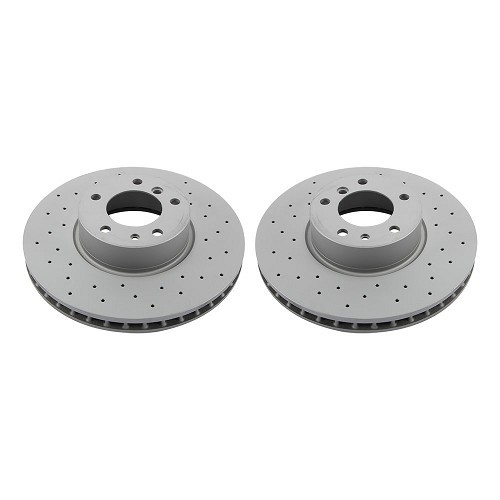 Disques de frein avant ventilés percés 324x30mm Zimmermann pour BMW Série 5 E39 Berline et Touring (04/1995-03/2000) - la paire - BH31320Z