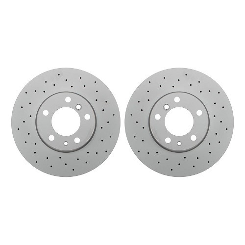 Disques de frein avant ventilés percés 324x30mm Zimmermann pour BMW Série 5 E39 Berline et Touring (04/1995-03/2000) - la paire - BH31320Z