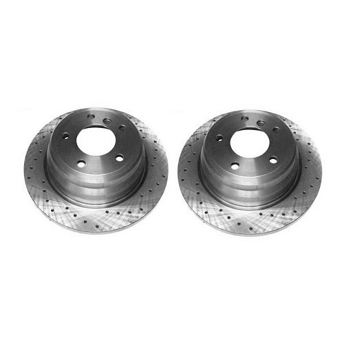  Zimmermann drilled solid rear brake discs 298x10mm for BMW 5 Series E39 Sedan and Touring (04/1995-12/2003) - pair - BH31400Z 