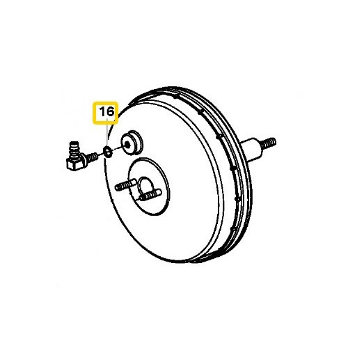 Vedação da válvula de retenção do servo freio para Bmw Série 5 E34 Sedan e Touring (03/1987-12/1996) - BH32005