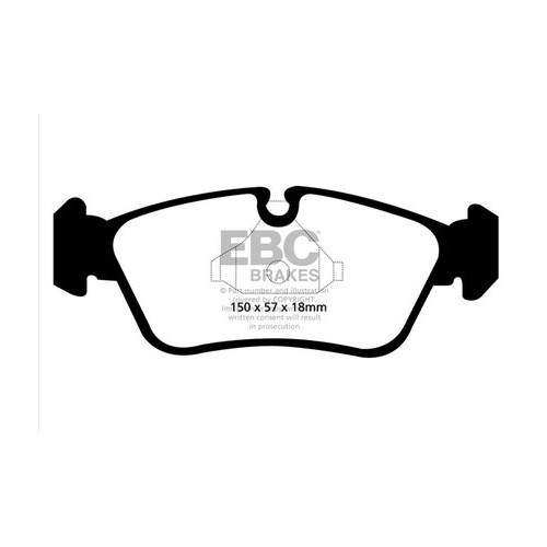 Plaquettes de frein avant EBC Noires pour BMW Série 3 E90 Berline (02/2004-09/2007) - BH40046