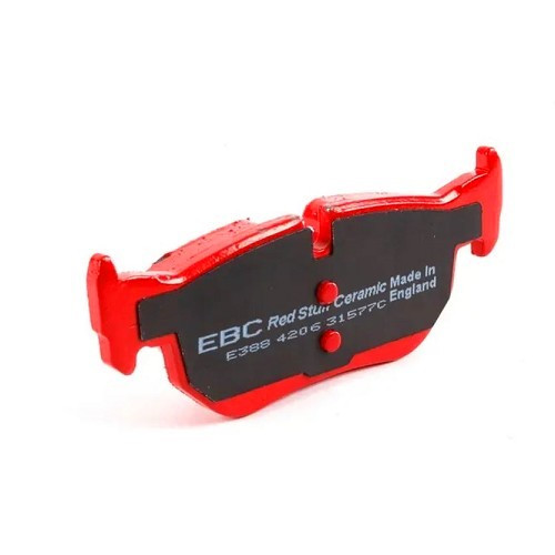 Achterremblok set EBC Rood voor BMW E90/E91/E92/E93 4 en 6 cilinder - BH40056