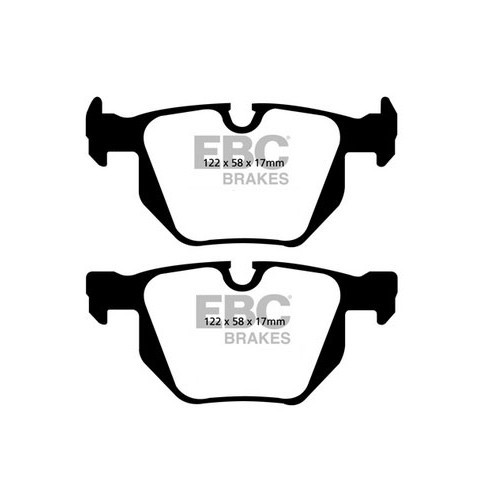 Set of EBC Blackstuff rear brake pads for BMW E90/E91/E92/E93 6-cylinder - BH40058