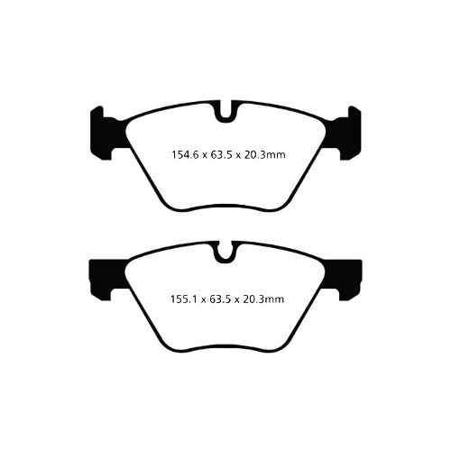 Voorremblokken EBC Rood voor BMW E90/E91/E92/E93 LCI - BH40071