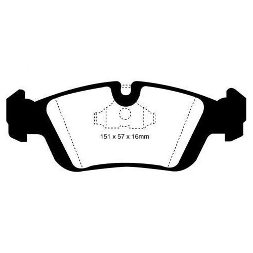 Remblokken voor EBC zwart voor BMW E36 en E46 - BH50100