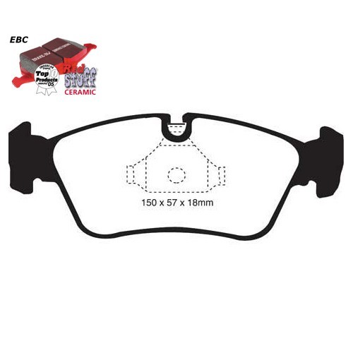 Zapatas de freno delantero EBC rojas para BMW Z4 (E85) - BH50108