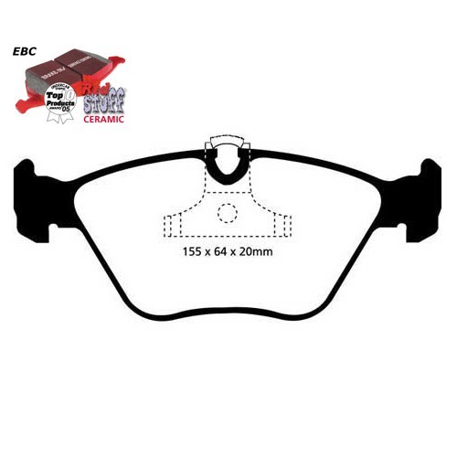 Zapatas de freno delantero EBC rojas para BMW Z4 (E85-E86) 3.0si - BH50110