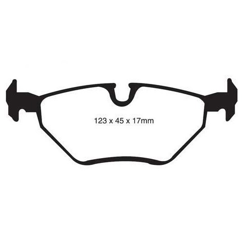 Plaquettes de freins arrière EBC Noires pour BMW Z4 (E85-E86) - BH50111