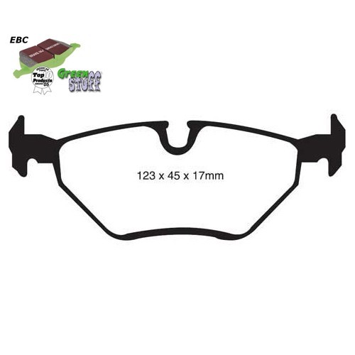 Achterremblokken EBC Groen voor BMW Z4 (E85-E86) - BH50112