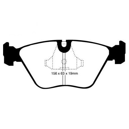 Pastiglie del freno anteriore EBC nere per BMW E34 ed E36 M3 3L/3,2L - BH50200