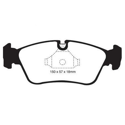 Set di pastiglie dei freni anteriori EBC Verdi per BMW Z3 (E36) - BH50304