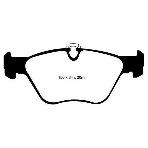 Set di pastiglie freno anteriori nere EBC sport per BMW E39 - BH50400