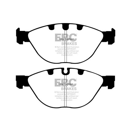 Set of EBC Blackstuff front brake pads for BMW E60/E61 - BH50410