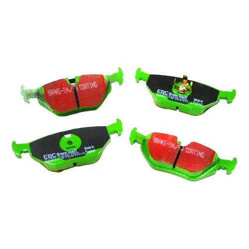 Green EBC rear brake pads for BMW E36, except M3