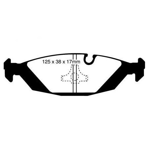 EBC Achterremblokken Zwart voor BMW E30 en E28 - BH51200