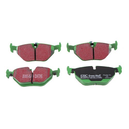 Set of green EBC rear brake pads for BMW E46