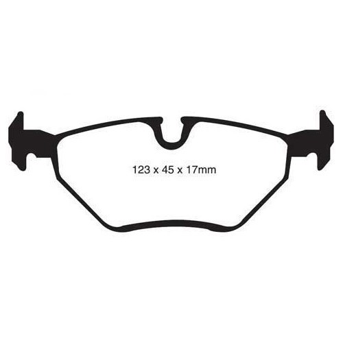 Set di pastiglie dei freni posteriori EBC Verdi per BMW Z3 (E36) - BH51303