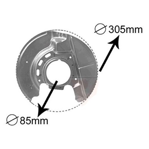  Copertura antipolvere anteriore sinistra per BMW E30 8/82 > 91 - BH52064 