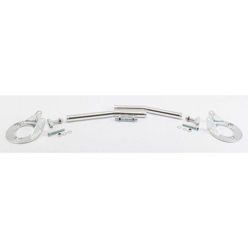 Barra de suporte frontal ajustável em alumínio polido para motores BMW 3 Series E36 Sedan Touring Coupé e Convertible 6 cilindros (11/1989-08/2000) - Motores M50 M52