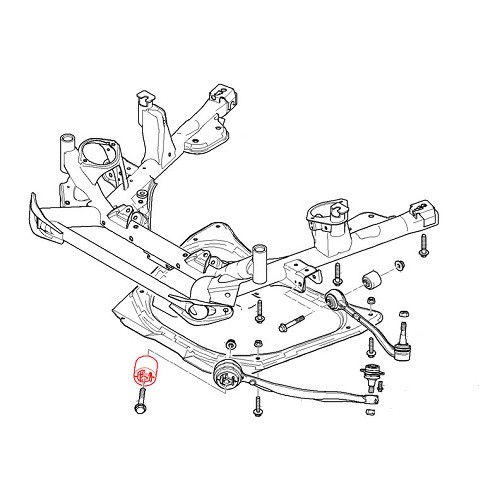 Silentbloc de bras de suspension supérieur gauche ou droit pour BMW X5 E53 (07/1999-09/2006) - Sélection MECATECHNIC - BJ41026