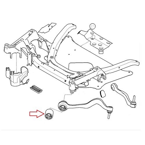 Silentblocs de bras de suspension supérieur pour E60/E61 - par 2 - BJ41032