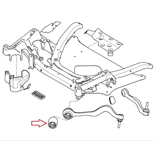 Silentblocs POWERFLEX de bras de suspension avant pour BMW E60/E61 - par 2 - BJ41187