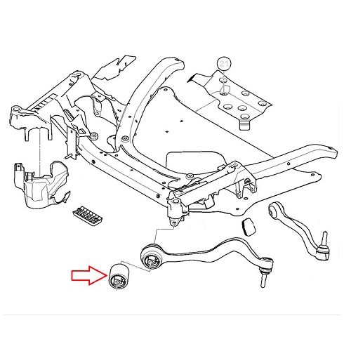 Silentblocs de bras de suspension supérieur MEYLE HD pour Bmw Série 6 E63 et E64 (05/2002-07/2010) - BJ41278