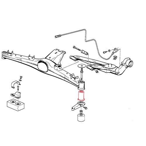 Silentbloc avant de berceau arrière pour BMW E36 Compact - BJ42019