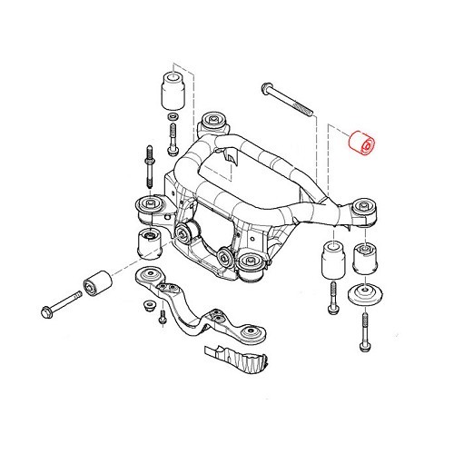 Silentblock hinten horizontal Hinterachse FEBI für BMW 3er E46 - BJ42036