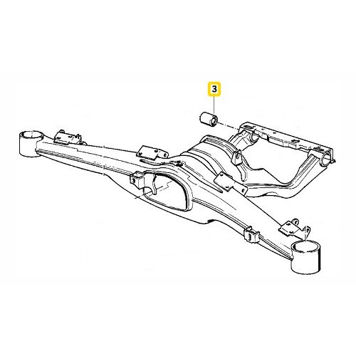 Rear silent block for rear axle for BMW E34 - BJ42044