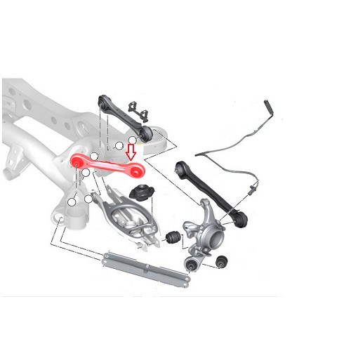  Braccio di guida lato sinistro per assale posteriore BMW E90/E91/E92/E93 - BJ42045-1 