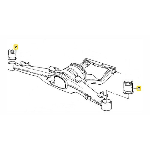 Left / right silentblock on rear axle for BMW E34 - BJ42050