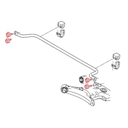 Rear left or right anti-roll bar tie-rod for BMW X5 E53 - BJ42058