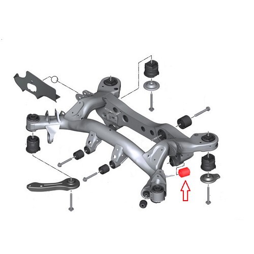 Silentbloc sur bras de carrossage arrière MEYLE OE pour BMW E90/E91/E92/E93 - BJ42069