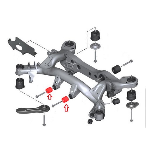 Silenciador dianteiro do eixo traseiro para BMW E90/E91/E92/E93 - BJ42087