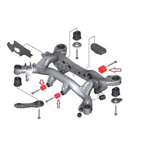  SUPERPRO silenciador de eixo traseiro para BMW E90/E91/E91/E92/E93 - BJ42093-1 