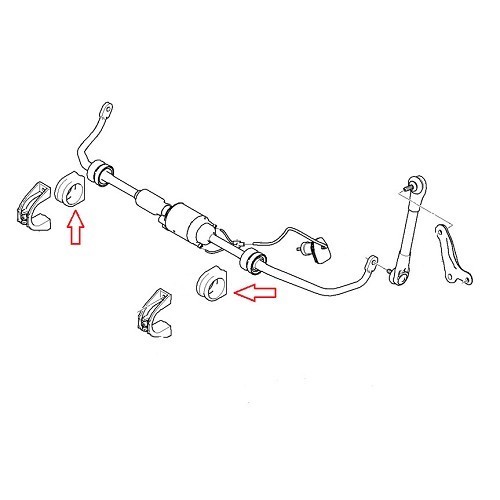 Silentbloc de barre stabilisatrice avant pour BMW E60/E61 avec Dynamic Drive - BJ42135