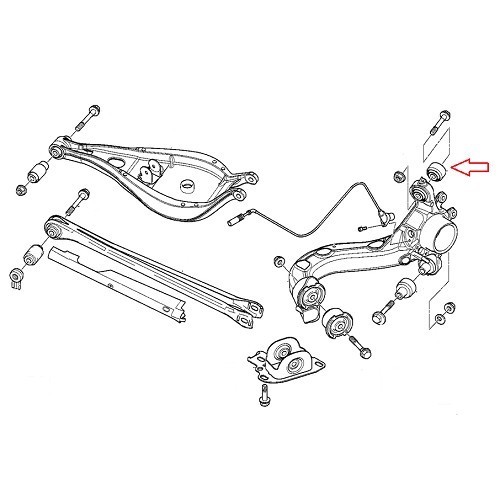 Upper swingarm silencer for BMW E46 - BJ42149