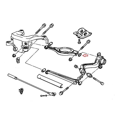 Bovenste achterbrug demper voor BMW E36 - BJ42151