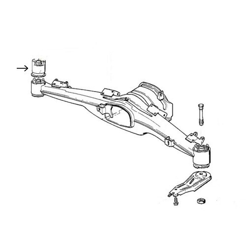 Verstärkte Silentbloc an der MEYLE HD Hinterachse für BMW 7er E32 (10/1985-08/1994) - BJ42178