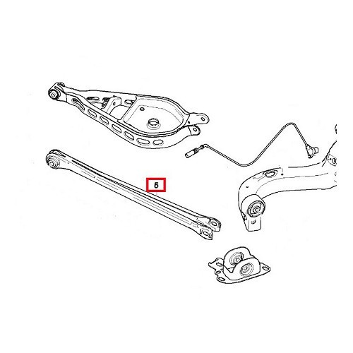 Bras de suspension arrière inférieur BMW X3 E83 et LCI (01/2003-08/2010) - BJ42330