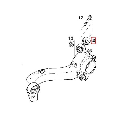 Silenciador traseiro articulado FEBI para BMW X3 E83 (01/2003/08/2010) - BJ42333