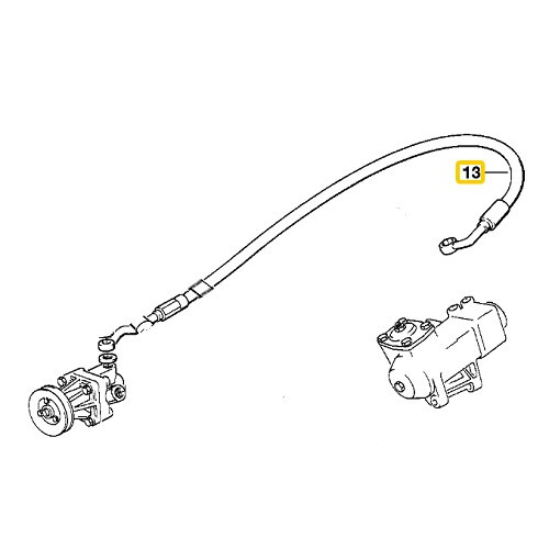 Mangueira de direção hidráulica para Bmw Série 5 E34 Sedan e Touring (01/1989-06/1996) - BJ51008