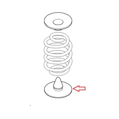 Achterschokbreker onderste veerplaat voor BMW 3 Reeks E46 (04/1997-08/2006) - BJ51101