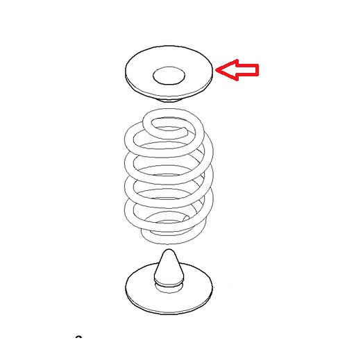 Achterschokbreker bovenste veerplaat voor BMW 3 Reeks E46 (04/1997-08/2006) - BJ51117