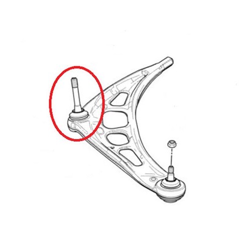 MEYLE HD versterkte rechtse of linkse wishbone binnenste kogelgewricht voor BMW 3 Reeks E46 berline Touring Coupé Cabriolet en Compact (04/1997-08/2006) - BJ51311