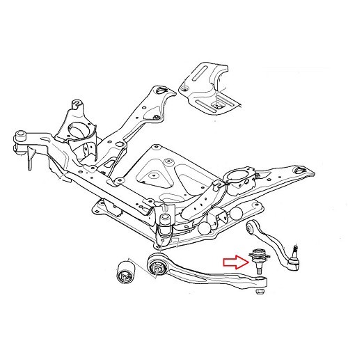 Bola de suspensão de lado exterior para BMW E60/E61 - MEYLE Qualidade Original - BJ51323