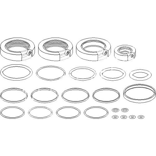 Hydraulic steering rack seal kit for BMW E36 from 03/91-> - BJ51411