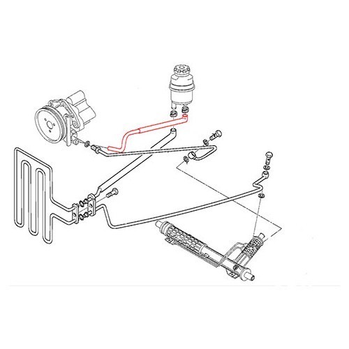 Tubo flexible de alimentación de bomba de dirección asistida para BMW E39 - BJ51562