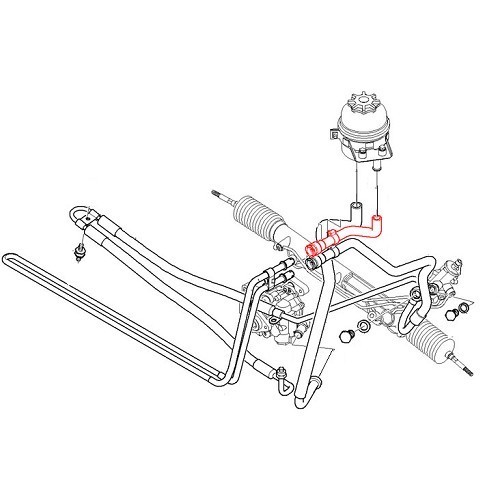 Power steering return hose to fluid container for BMW X5 E53 from 07/02 -> - BJ51565